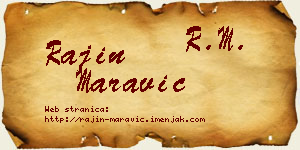Rajin Maravić vizit kartica